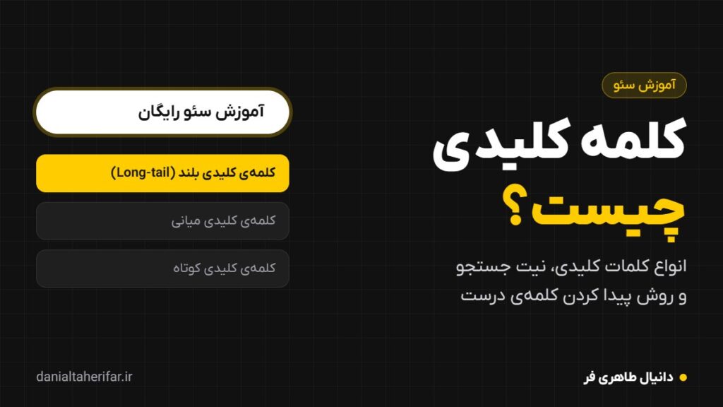 کلمه کلیدی چیست؟ انواع کلمات کلیدی و روش پیدا کردن آن‌ها